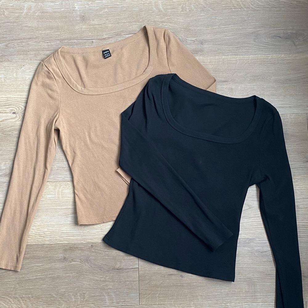 Long sleeve square neck top bundle